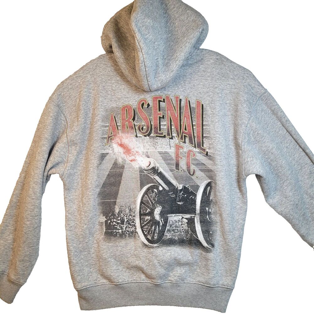 Arsenal FC London Men's Sweatshirt Size M Red Cannon Logo Crewneck Sweater